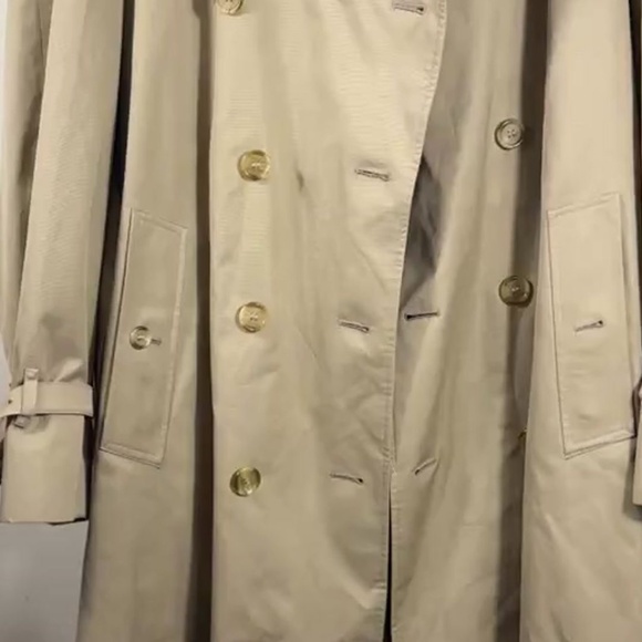 Vintage Unisex Men's Stollerys Trench Coat Made in England  Check Lining S42 - Picture 5 of 16